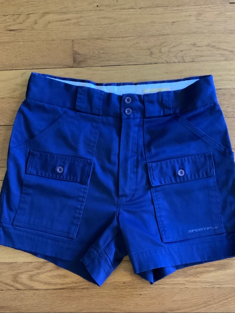 Vintage Sportif USA Blue Hiking/Cargo Coach's Shorts (28” waist)